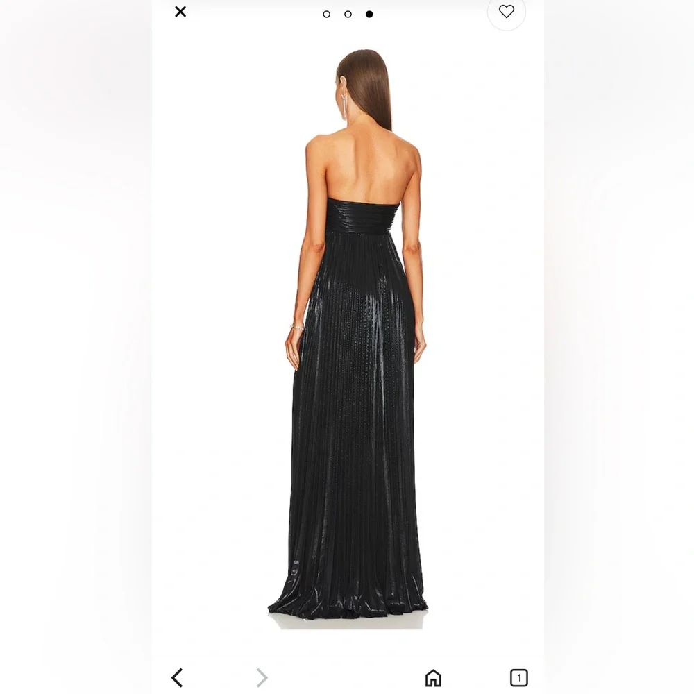 RETEOFETE STRAPLESS XXS - Elegant Black Strapless Gown - Picture 5 of 12